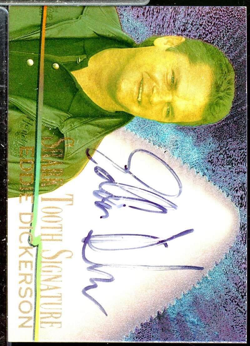 Eddie Dickerson Card 1997 Race Sharks Shark Tooth Signatures #ST23  Image 1