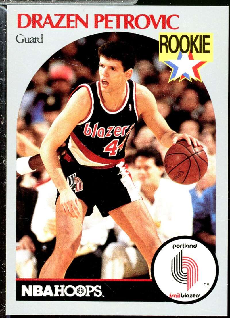 Drazen Petrovic Rookie Card 1990-91 Hoops #248  Image 1