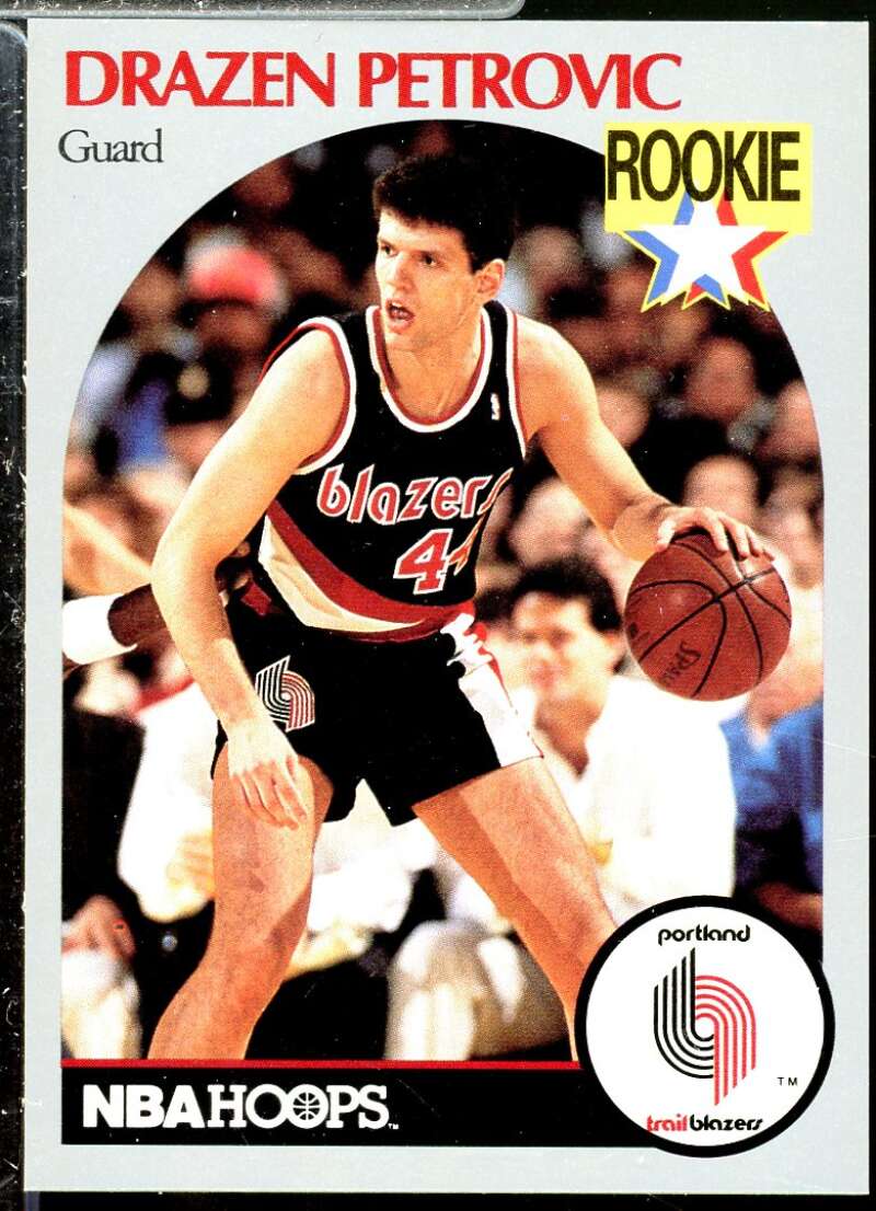 Drazen Petrovic Rookie Card 1990-91 Hoops #248  Image 1