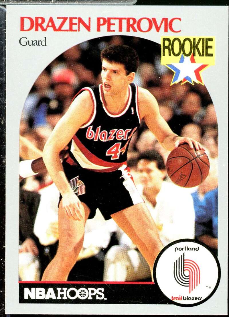 Drazen Petrovic Rookie Card 1990-91 Hoops #248  Image 1
