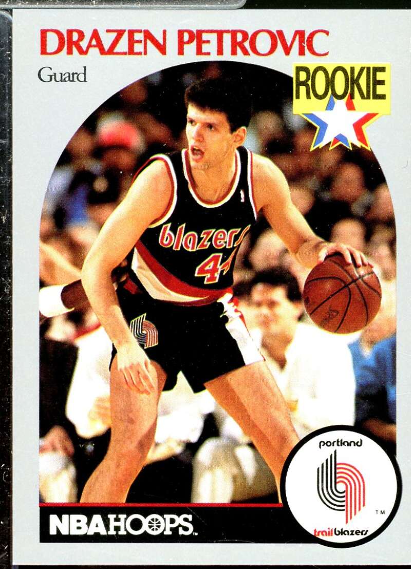Drazen Petrovic Rookie Card 1990-91 Hoops #248  Image 1