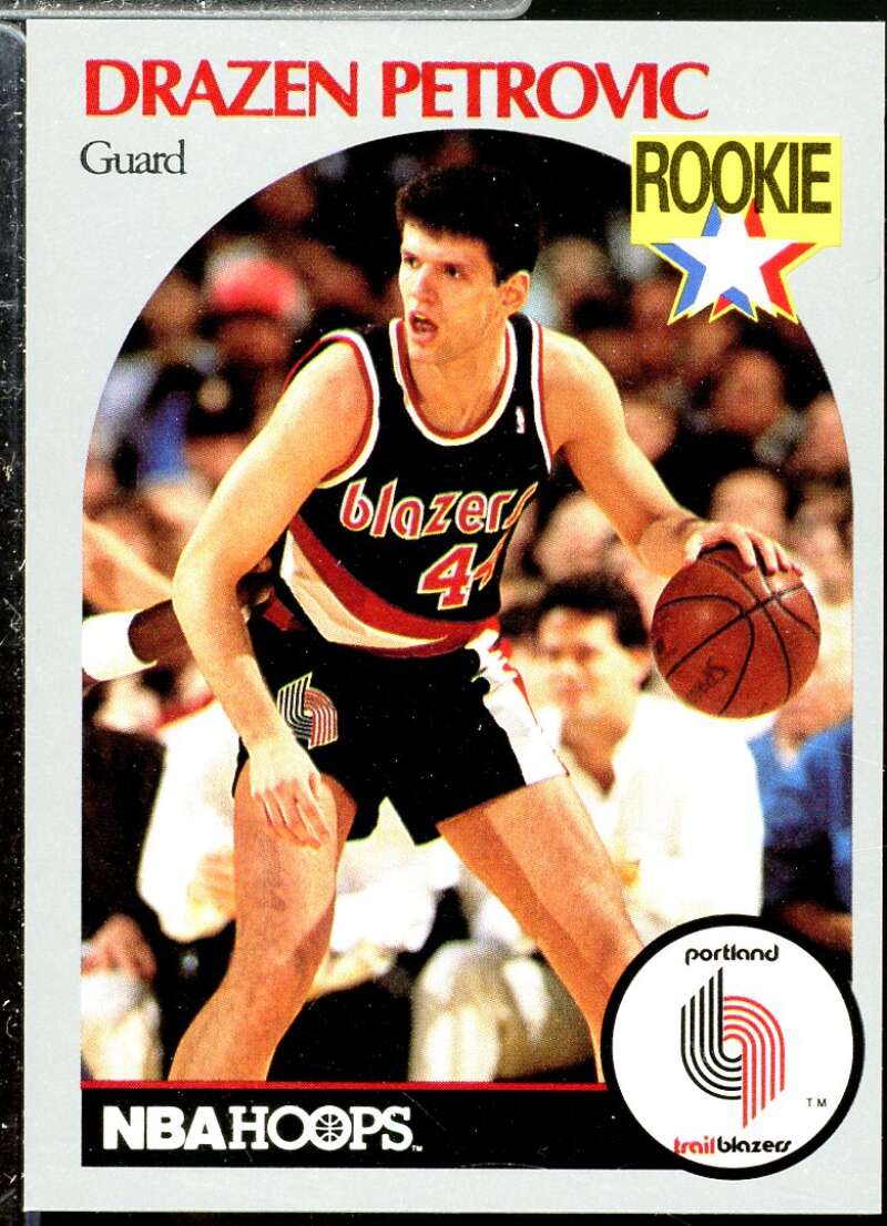 Drazen Petrovic Rookie Card 1990-91 Hoops #248  Image 1