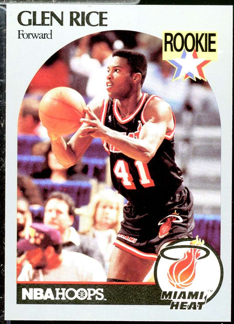Glen Rice Rookie Card 1990-91 Hoops #168  Image 1