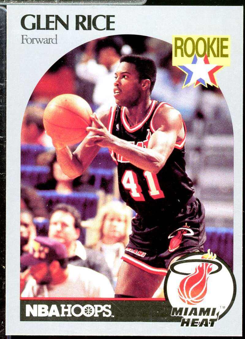 Glen Rice Rookie Card 1990-91 Hoops #168  Image 1