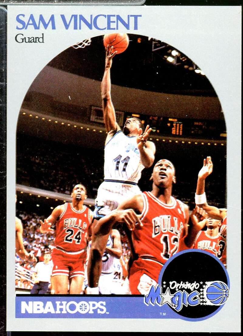 Sam Vincent/(Shows Michael Jordan) Card 1990-91 Hoops #223A  Image 1