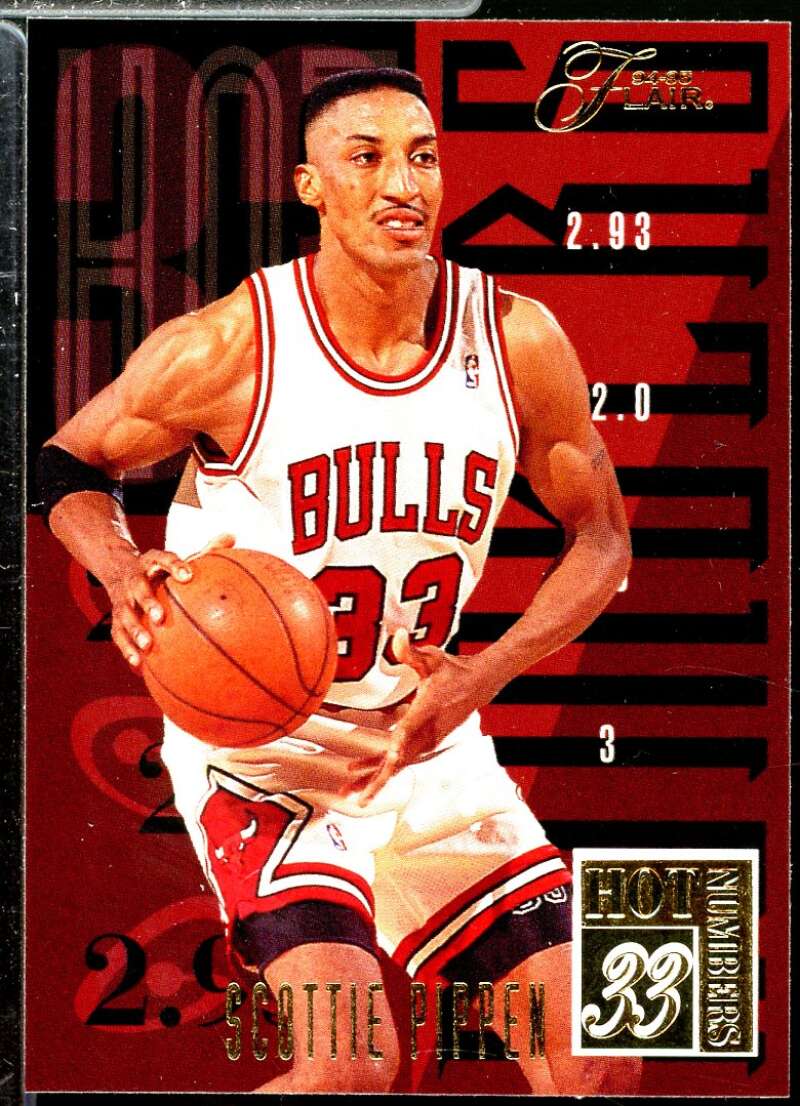 Scottie Pippen Card 1994-95 Flair Hot Numbers #13  Image 1