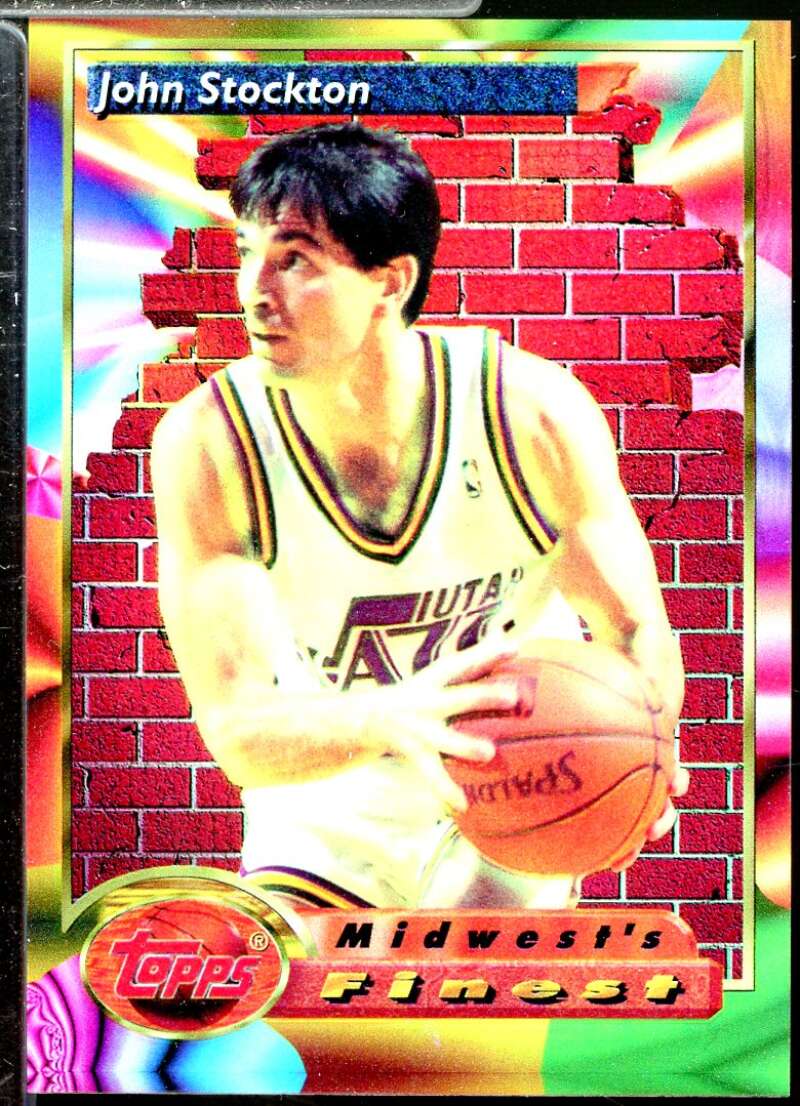 John Stockton MF Card 1993-94 Finest Refractors #117  Image 1