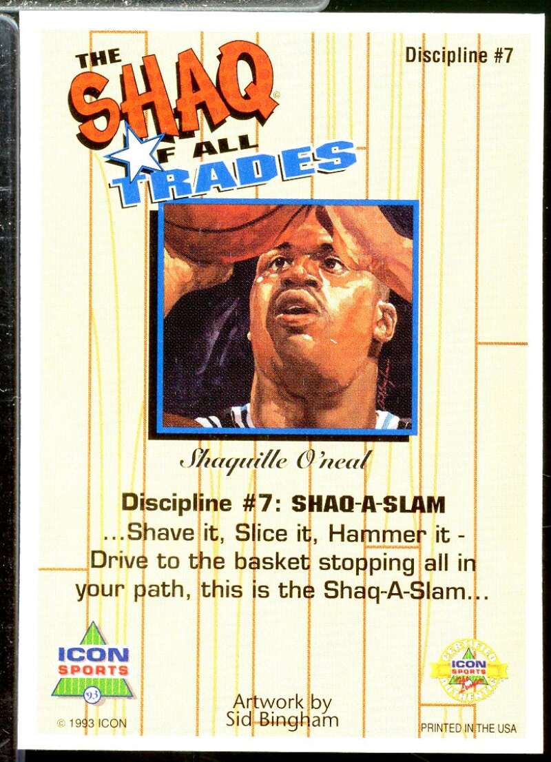 The Shaq of All Trades Card 1993 Icon Profiles Discipline #7  Image 2
