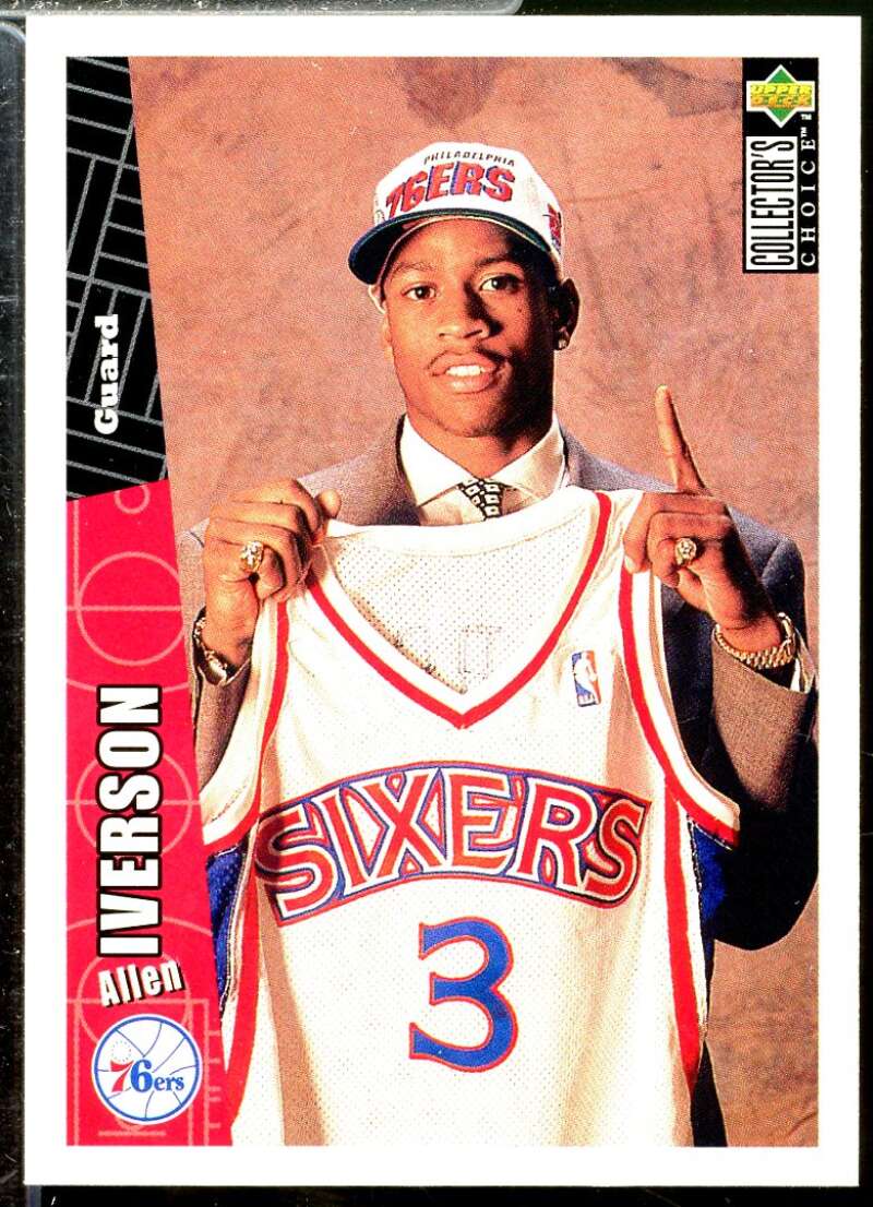 Allen Iverson Rookie Card 1996-97 Collector's Choice #301  Image 1
