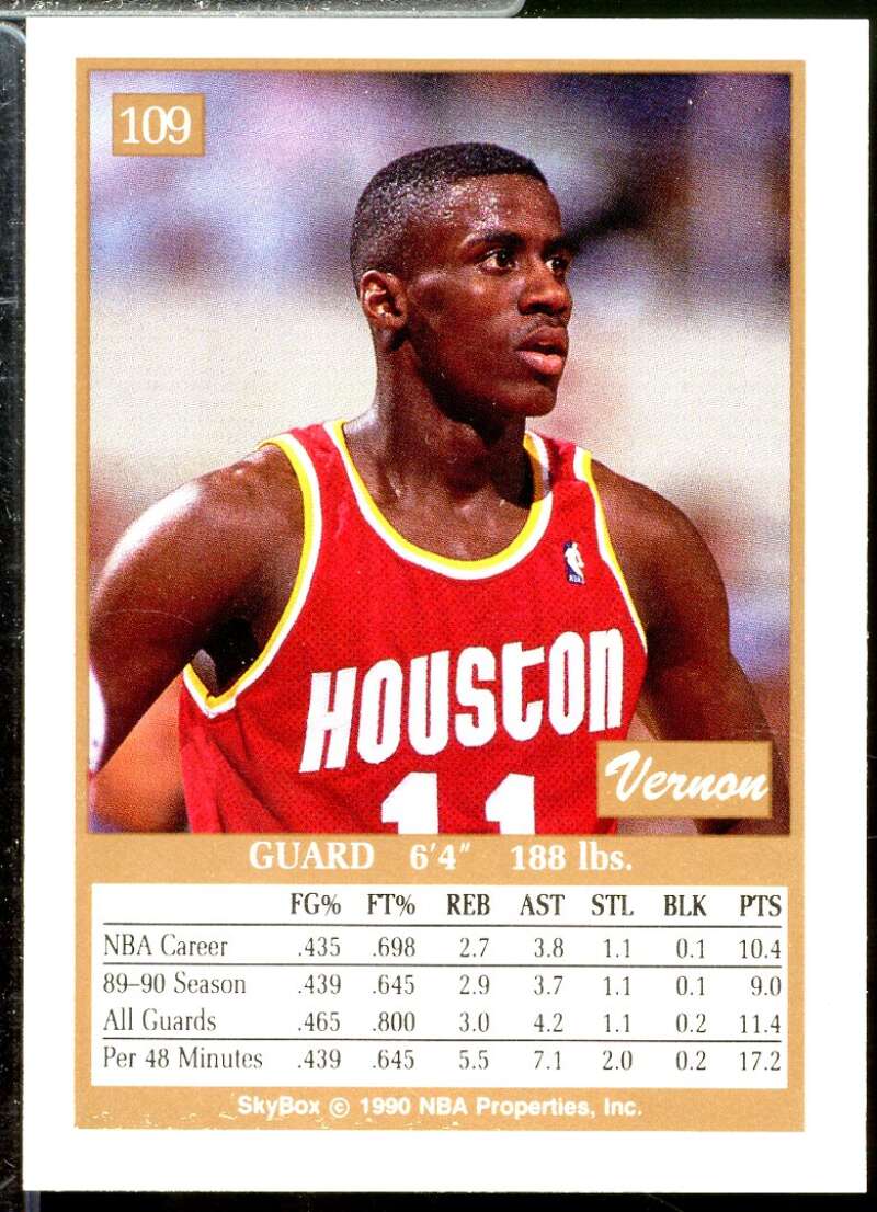 Vernon Maxwell In Person Autograph Card 1990-91 SkyBox #109  Image 2