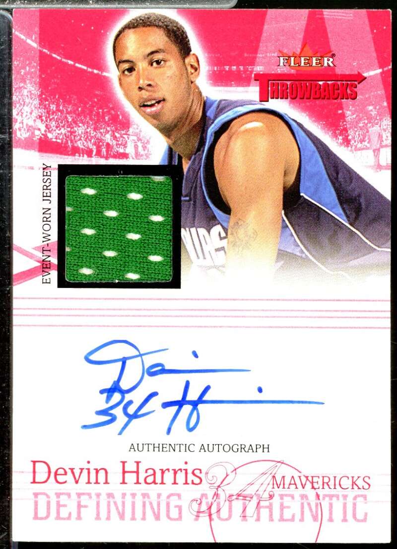 Devin Harris 2004-05 Fleer Throwbacks Defining Authentic Jerseys Autographs #DH  Image 1