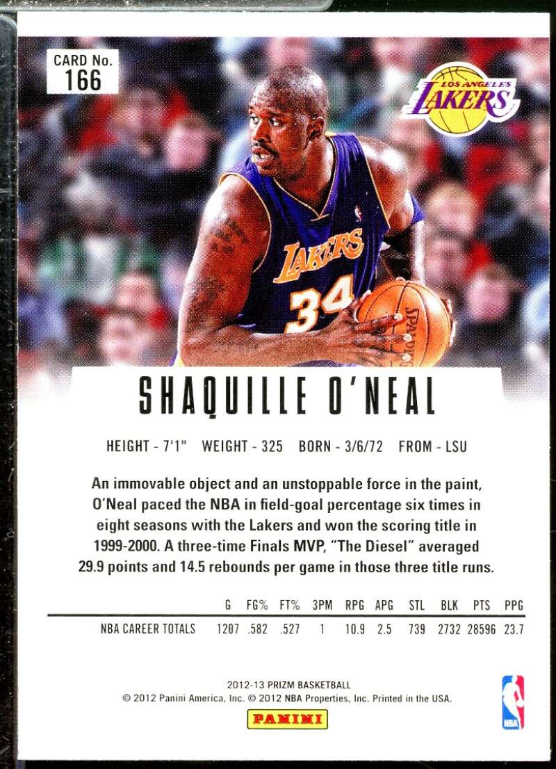 Shaquille O'Neal Card 2012-13 Panini Prizm #166  Image 2