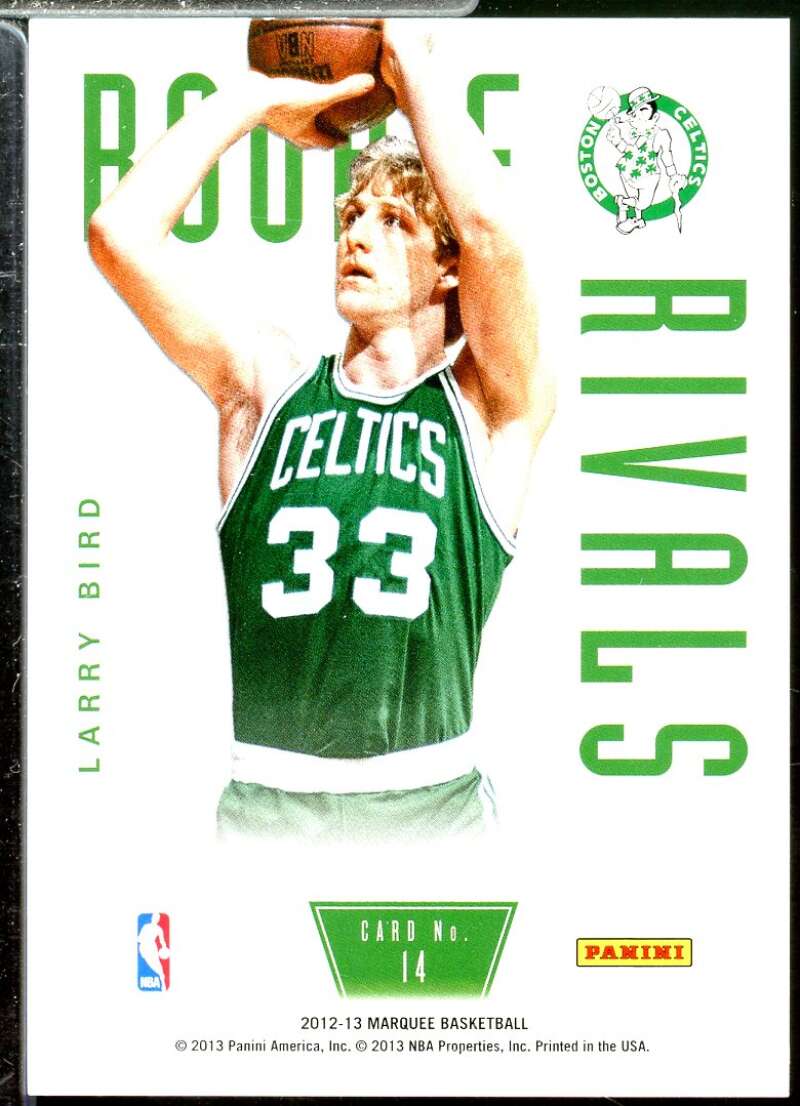 Magic Johnson/Larry Bird Card 2012-13 Panini Marquee Rookie Rivals Leather #14  Image 2