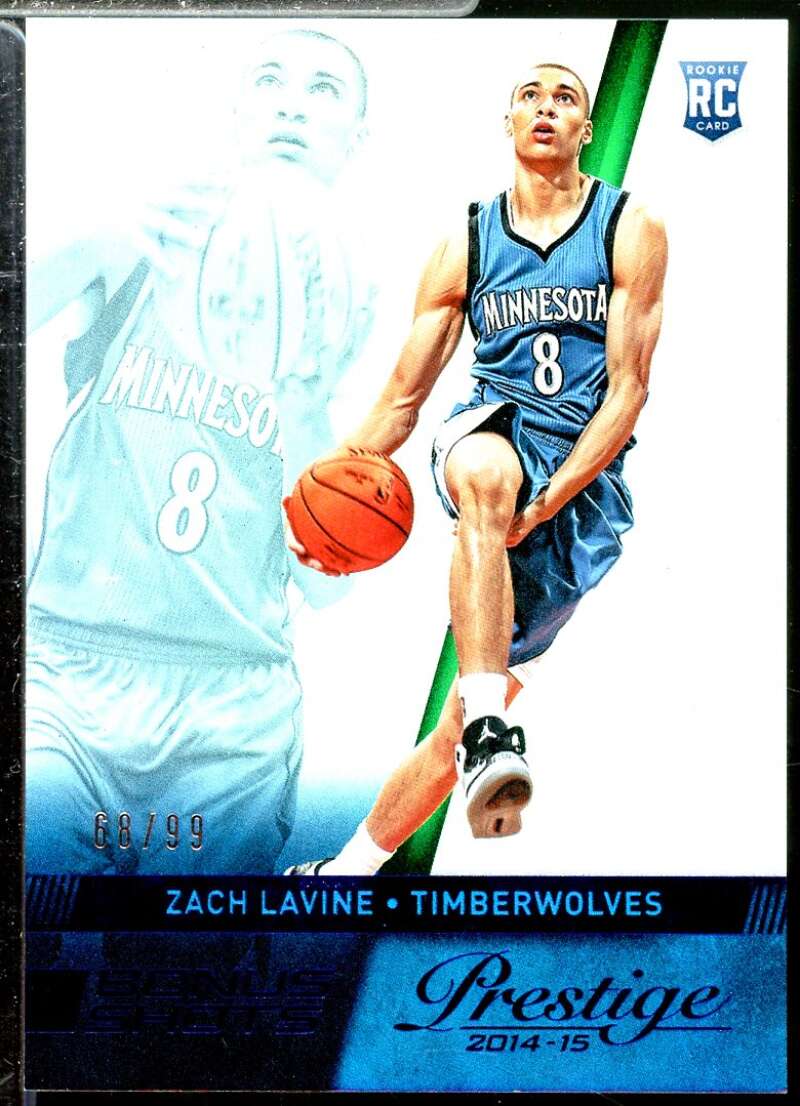 Zach LaVine Rookie Card 2014-15 Prestige Premium Bonus Shots Blue #172  Image 1