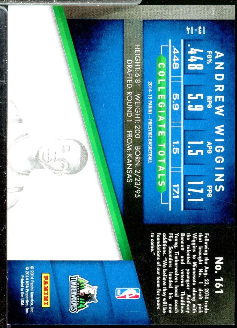 Andrew Wiggins Rookie Card 2014-15 Prestige Premium #161  Image 2