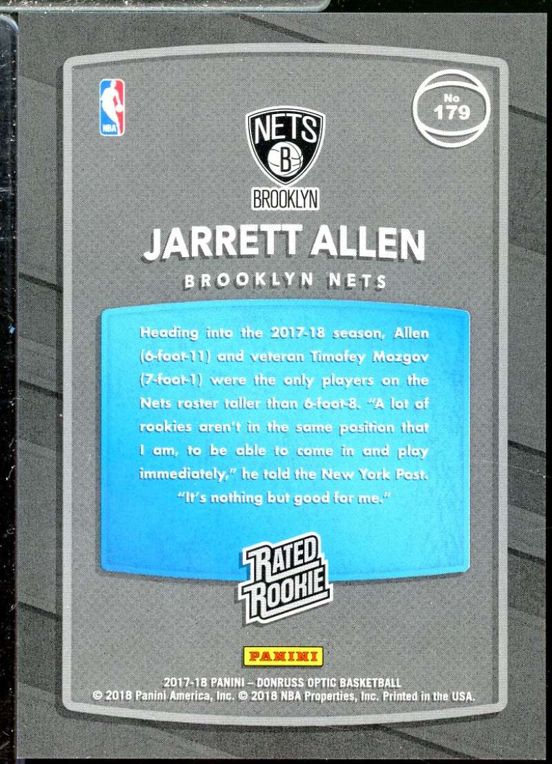 Jarrett Allen Card 2017-18 Donruss Optic Mega Box Rated Rookie Shock Flash #179  Image 2