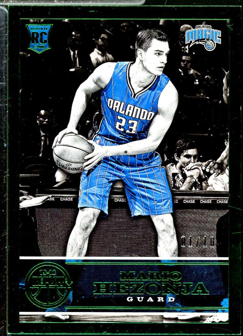 Mario Hezonja Rookie Card 2015-16 Panini Replay Green (1/10) #57  Image 1