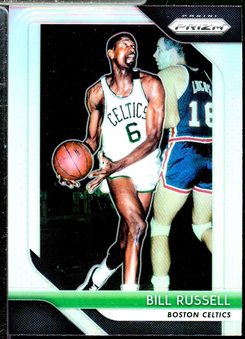 Bill Russell Card 2018-19 Panini Prizm Prizms Silver #25  Image 1