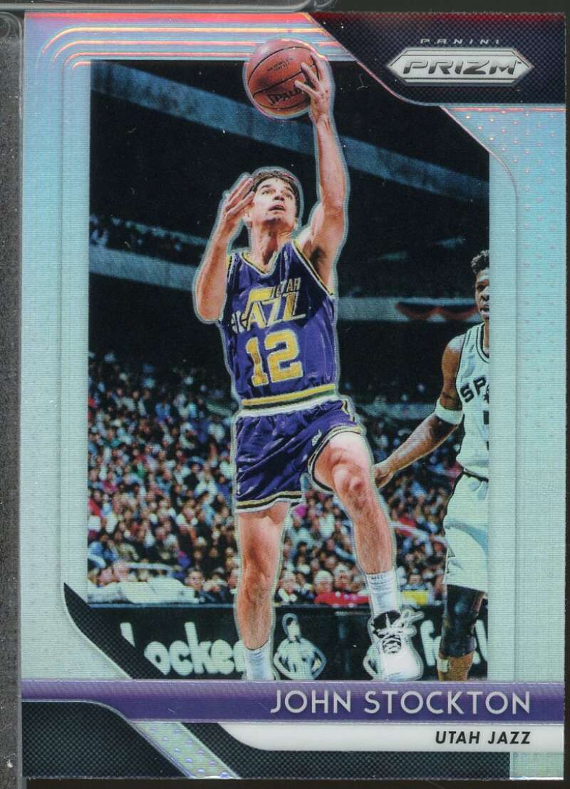 John Stockton Card 2018-19 Panini Prizm Prizms Silver #185  Image 1
