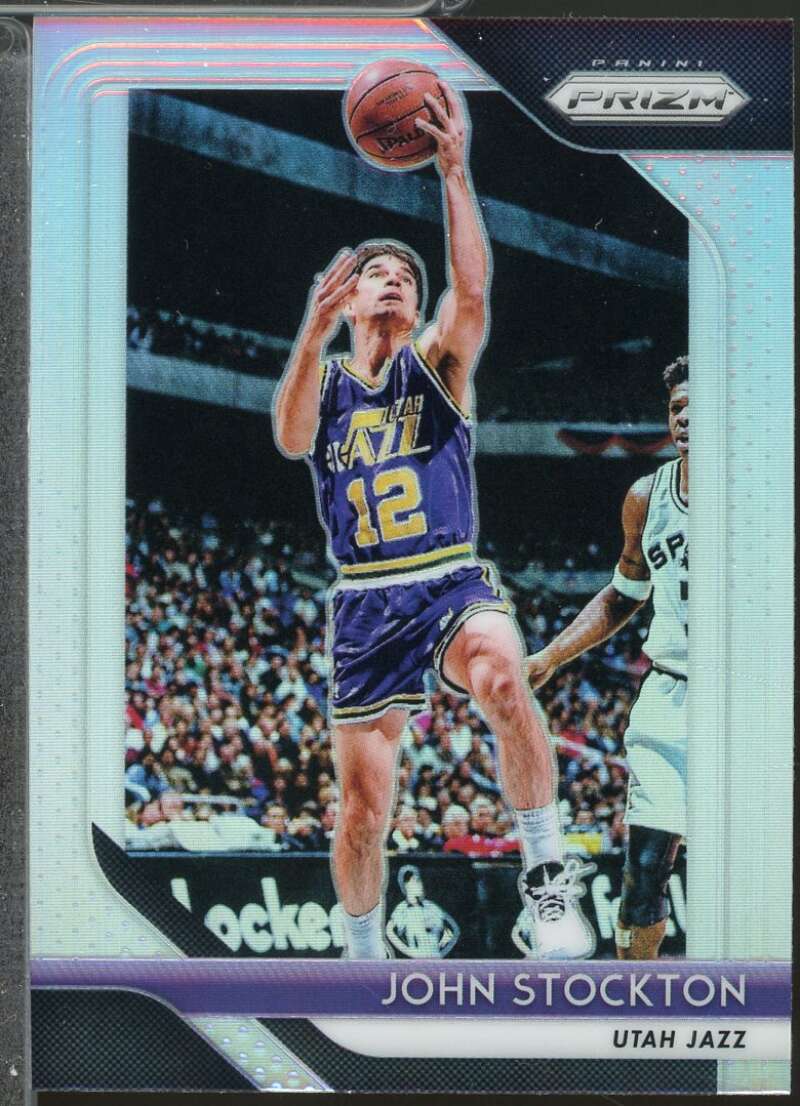 John Stockton Card 2018-19 Panini Prizm Prizms Silver #185  Image 1