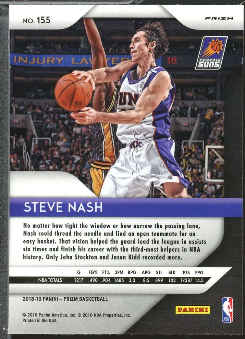 Steve Nash Card 2018-19 Panini Prizm Prizms Silver #155  Image 2