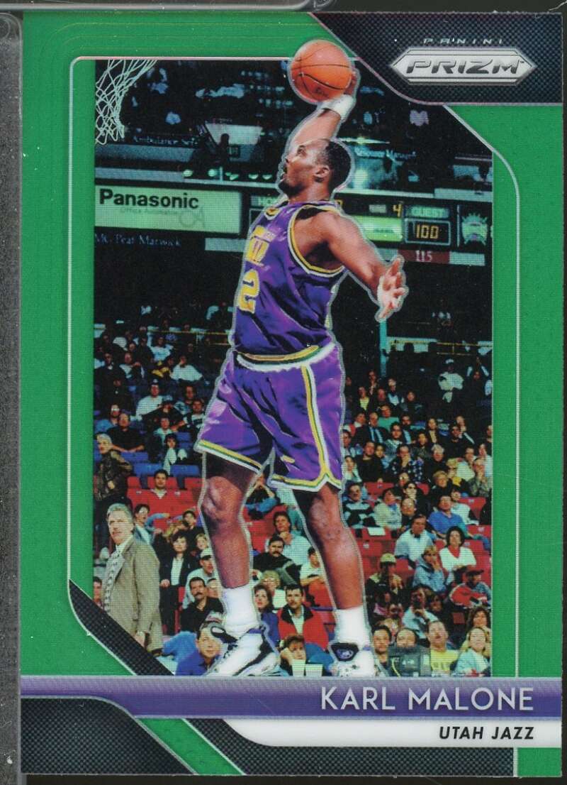 Karl Malone Card 2018-19 Panini Prizm Prizms Green #75  Image 1