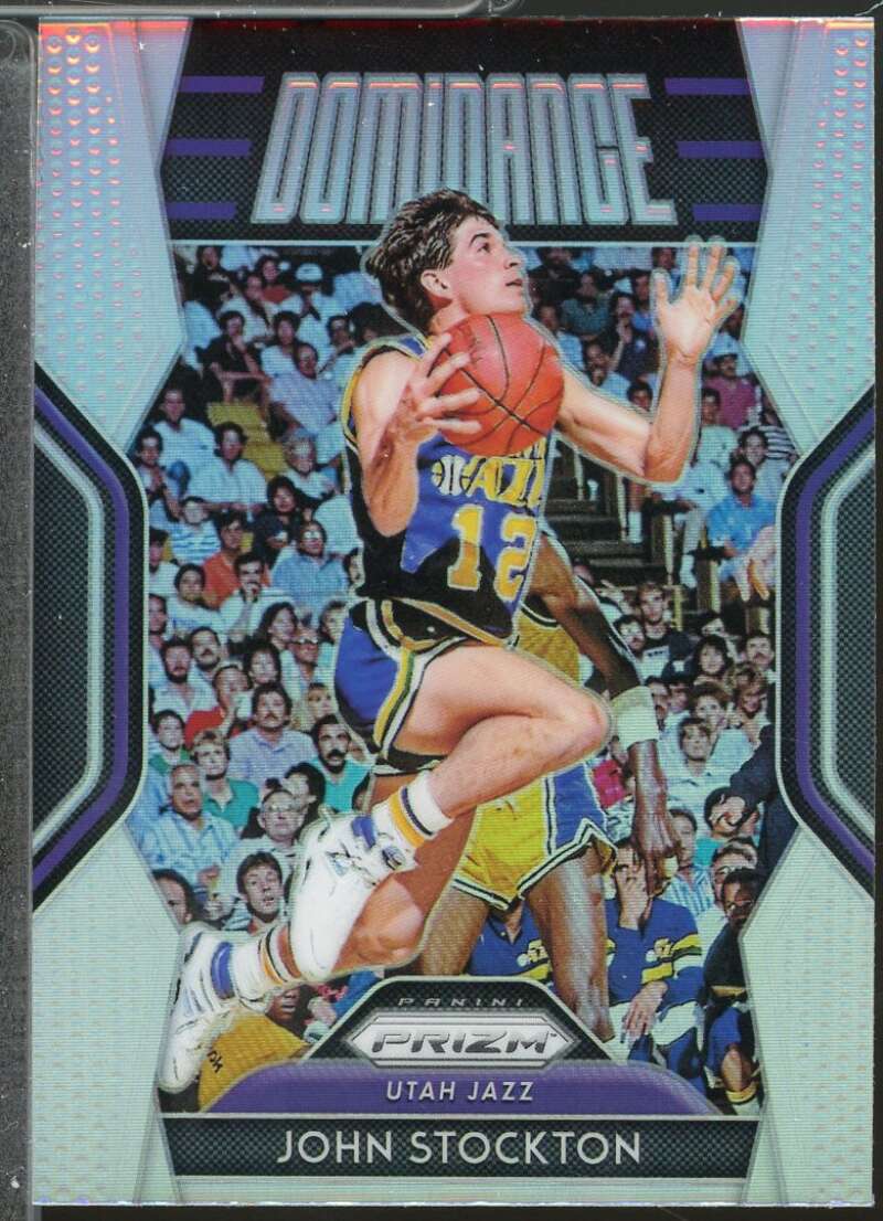 John Stockton Card 2018-19 Panini Prizm Dominance Prizms Silver #15  Image 1