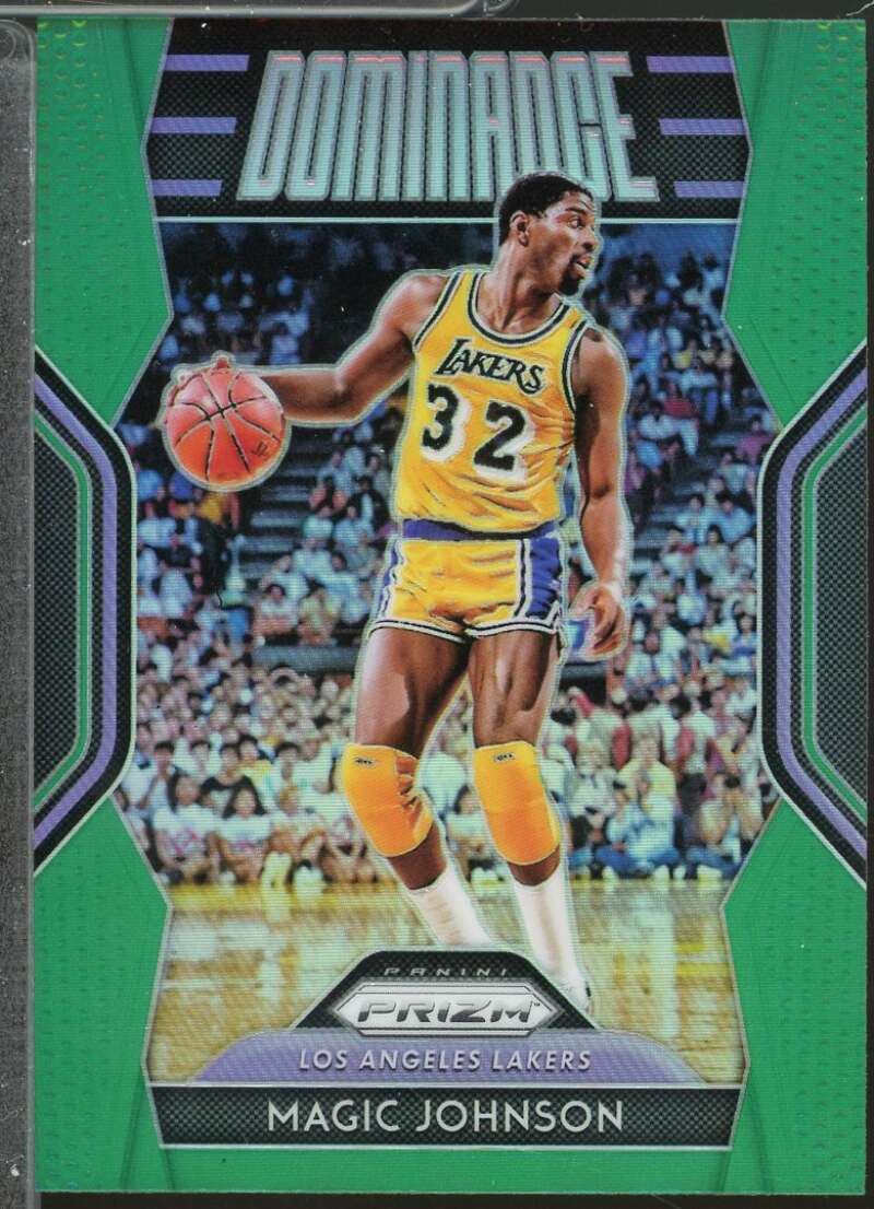 Magic Johnson Card 2018-19 Panini Prizm Dominance Prizms Green #2  Image 1
