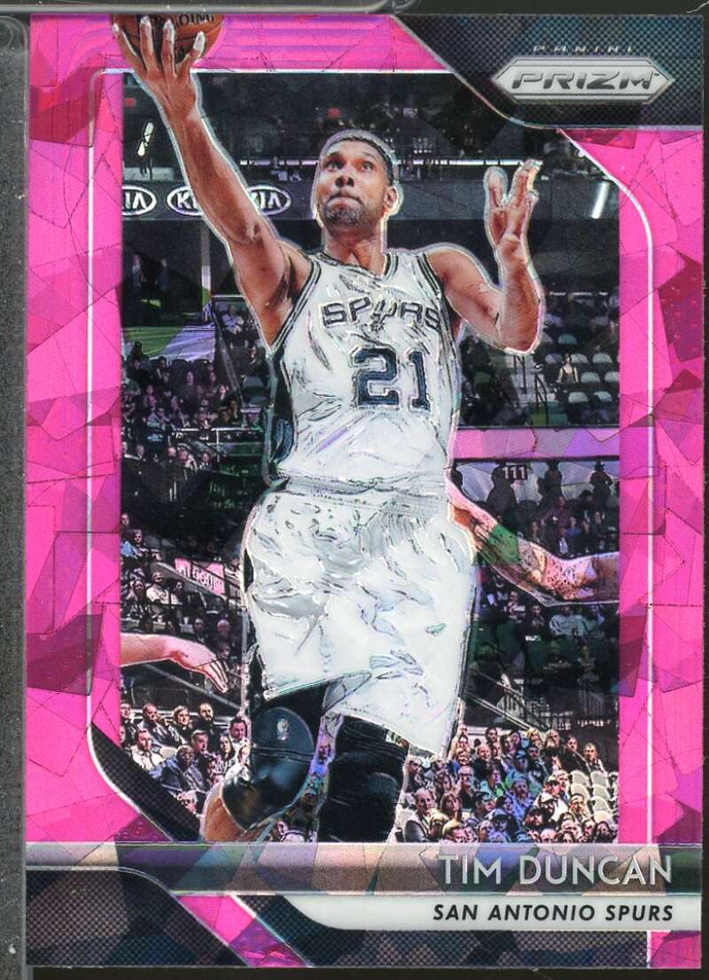 Tim Duncan Card 2018-19 Panini Prizm Prizms Pink Ice #225  Image 1