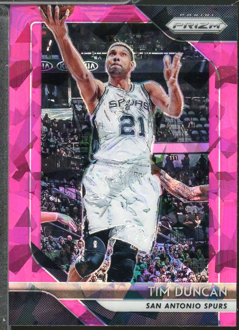 Tim Duncan Card 2018-19 Panini Prizm Prizms Pink Ice #225  Image 1