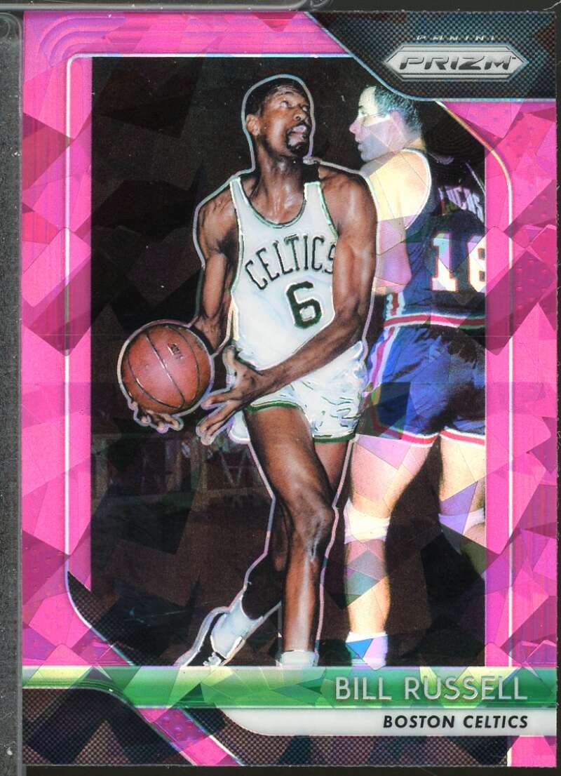 Bill Russell Card 2018-19 Panini Prizm Prizms Pink Ice #25  Image 1