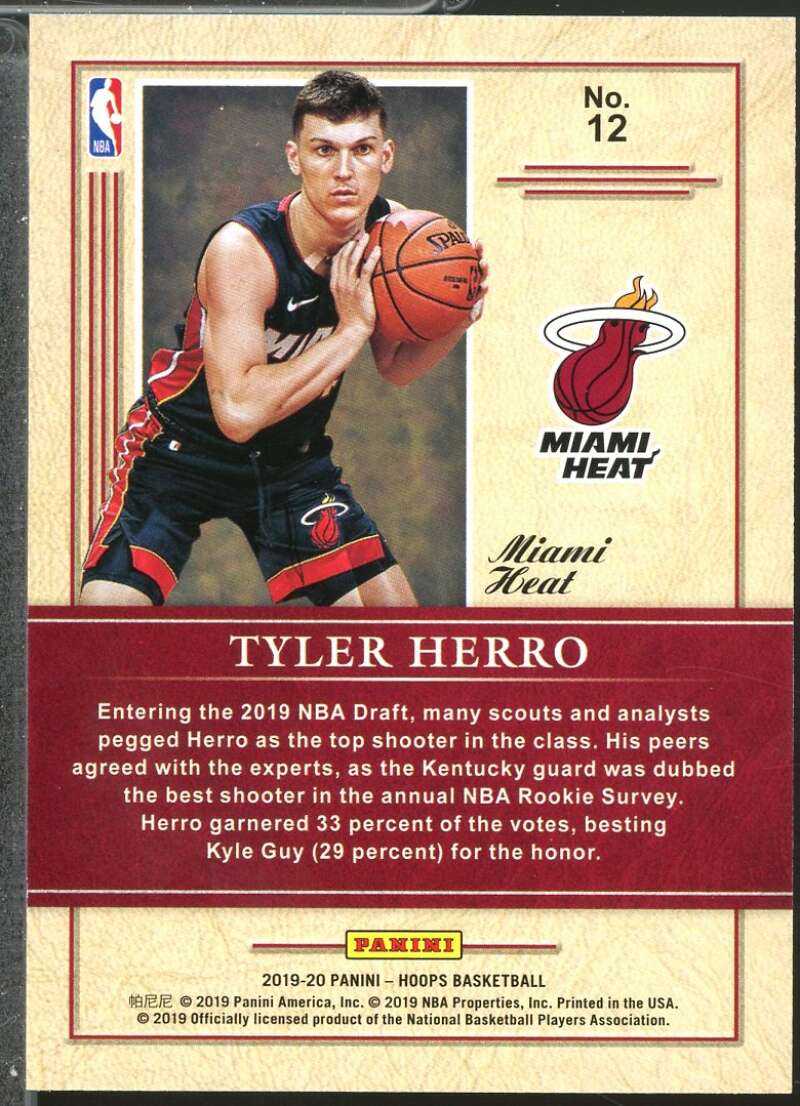 Tyler Herro rookie Card 2019-20 Hoops Class of 2019 Holo #12  Image 2