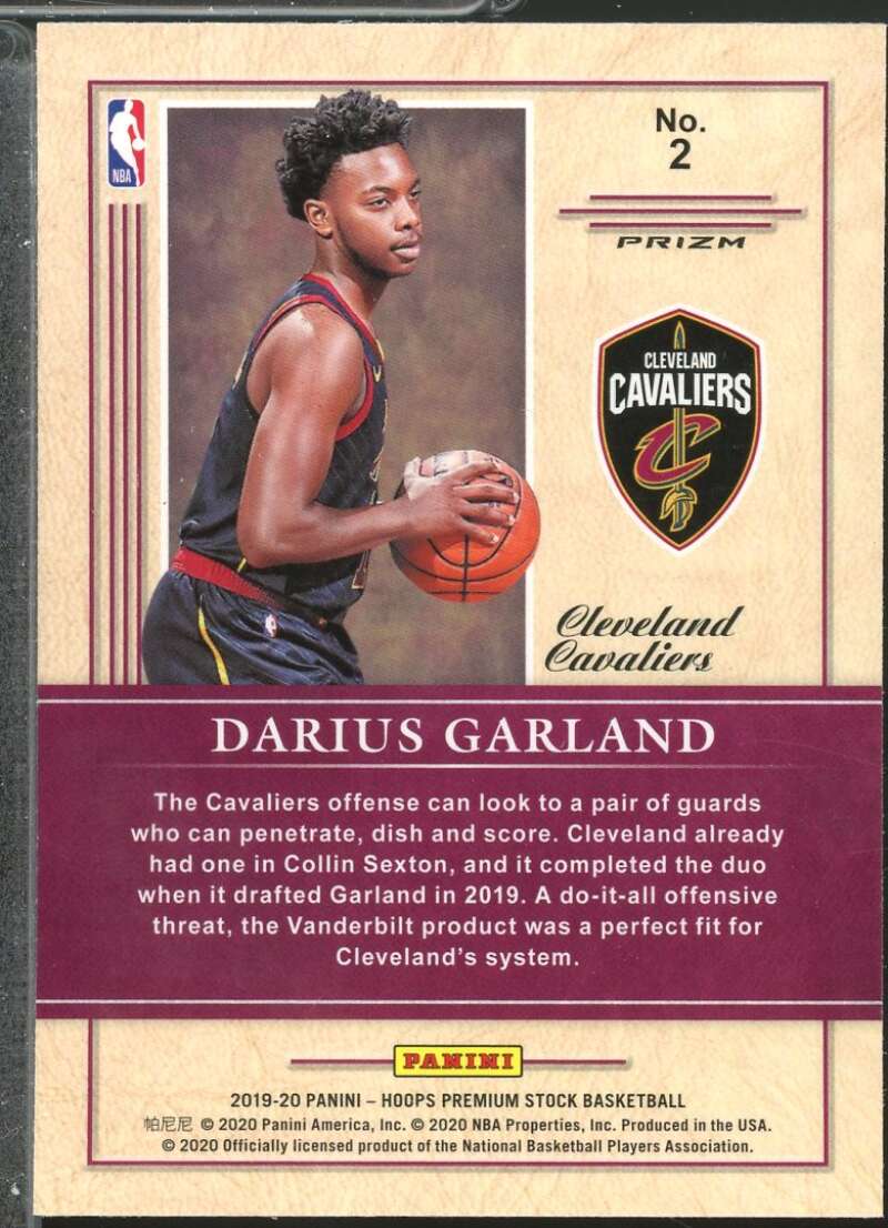 Darius Garland rookie Card 2019-20 Hoops Premium Stock Class of 2019 Holo #2  Image 2