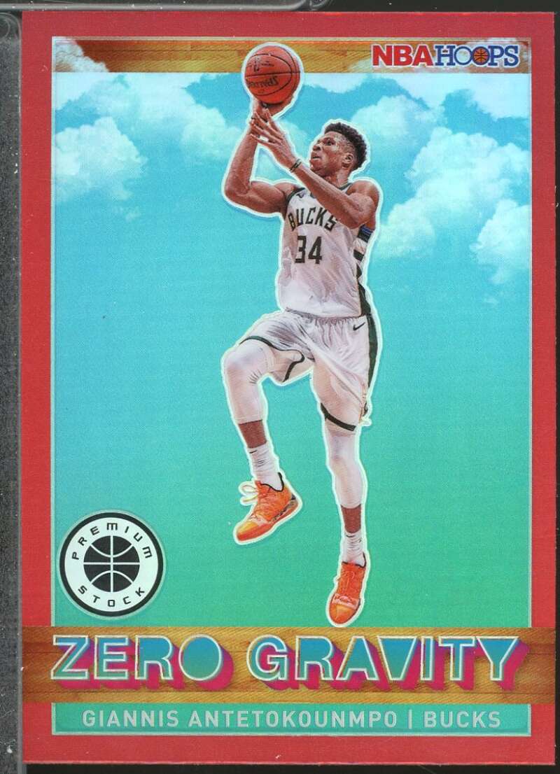 Giannis Antetokounmpo Card 2019-20 Hoops Premium Stock Zero Gravity Red #6  Image 1