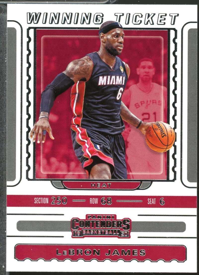LeBron James Card 2019-20 Panini Contenders Winning Ticket #2  Image 1