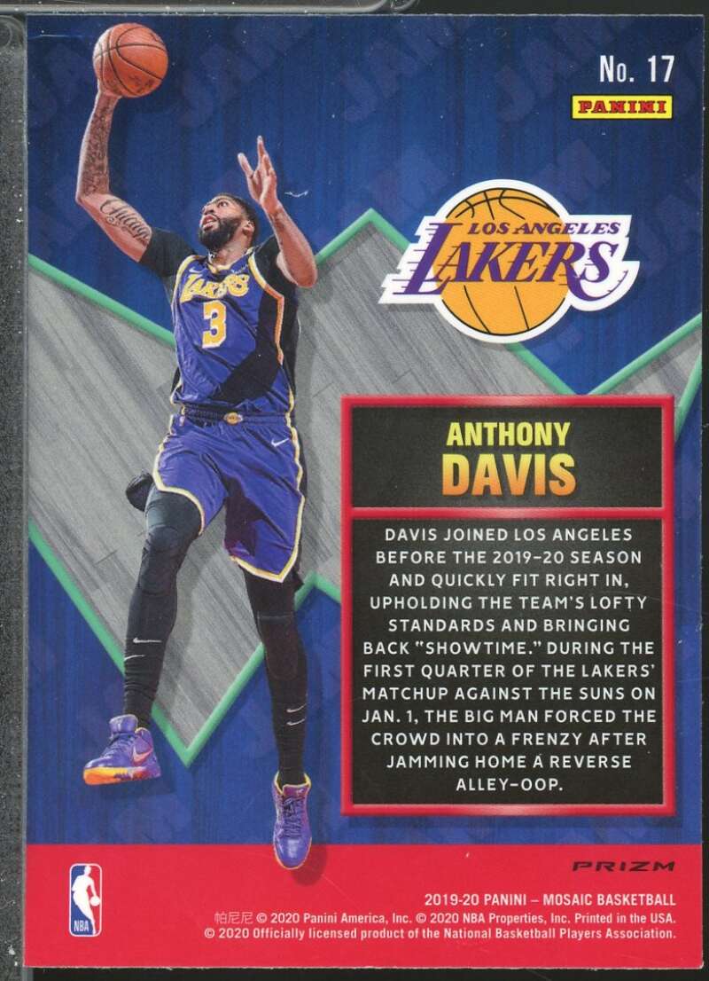 Anthony Davis Card 2019-20 Panini Mosaic Jam Masters Mosaic Green #17  Image 2