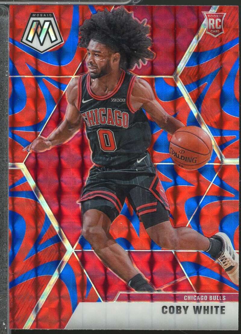 Coby White Rookie Card 2019-20 Panini Mosaic Mosaic #211  Image 1