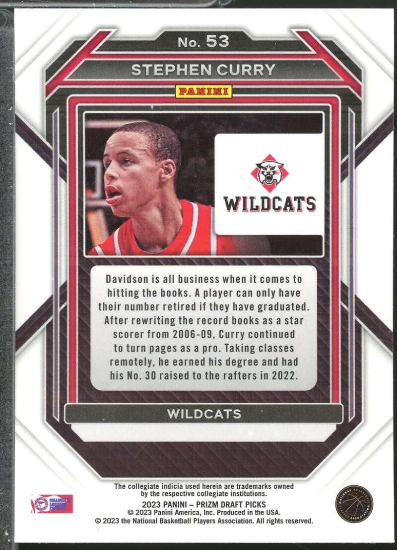 Stephen Curry Card 2023-24 Panini Prizm Draft Picks #53  Image 2