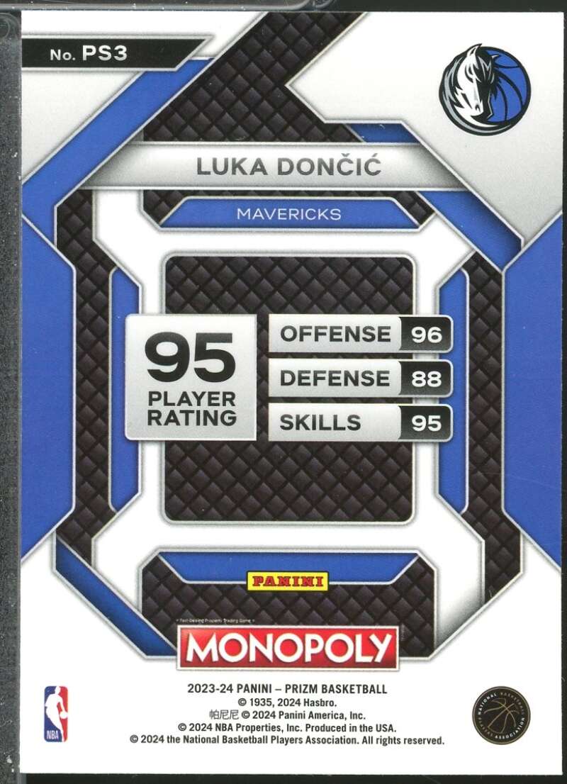 Luka Doncic Card 2023-24 Panini Prizm Monopoly All-Star #PS3  Image 2