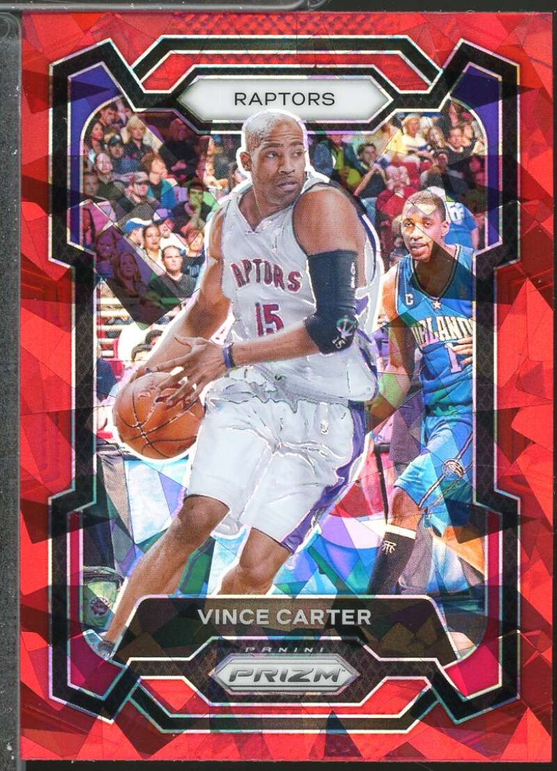 Vince Carter Card 2023-24 Panini Prizm Prizms Red Ice #195  Image 1