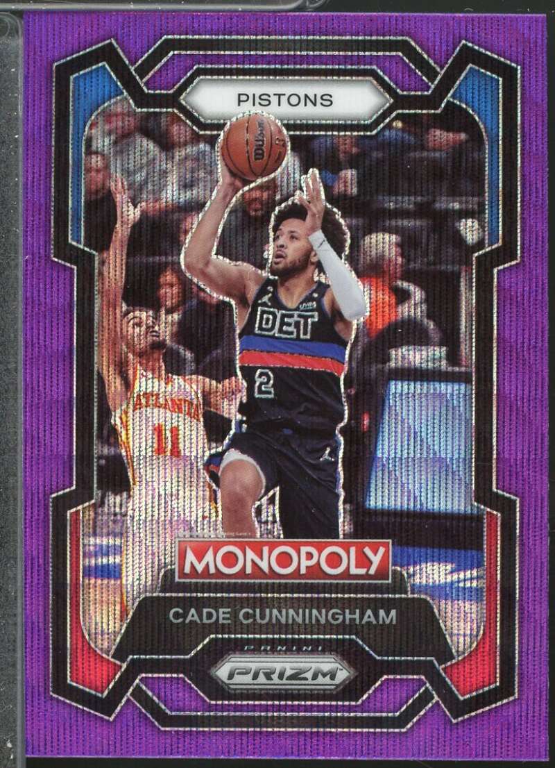 Cade Cunningham Card 2023-24 Panini Prizm Monopoly Purple #25  Image 1