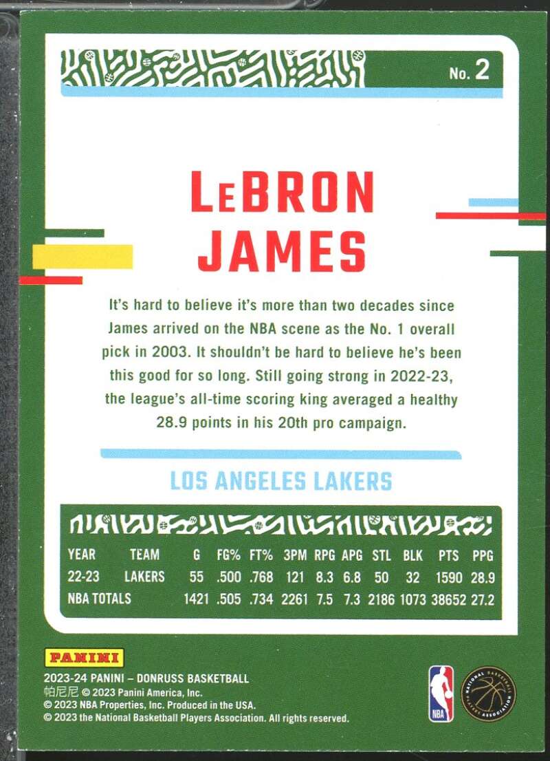 LeBron James Card 2023-24 Donruss #2  Image 2