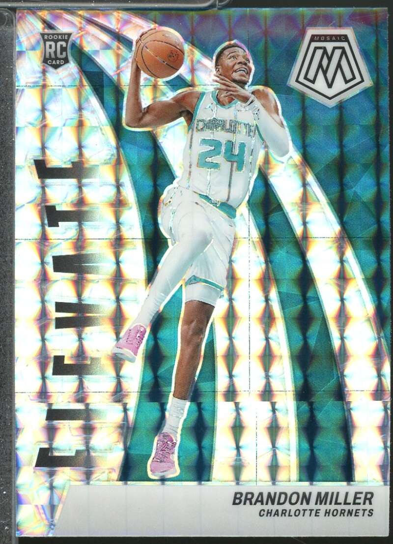 Brandon Miller Rookie Card 2023-24 Panini Mosaic Elevate Mosaic Green #17  Image 1