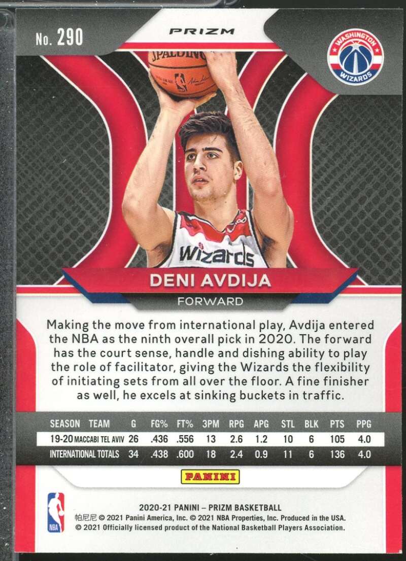 Deni Avdija Rookie Card 2020-21 Panini Prizm Prizms Silver #290  Image 2