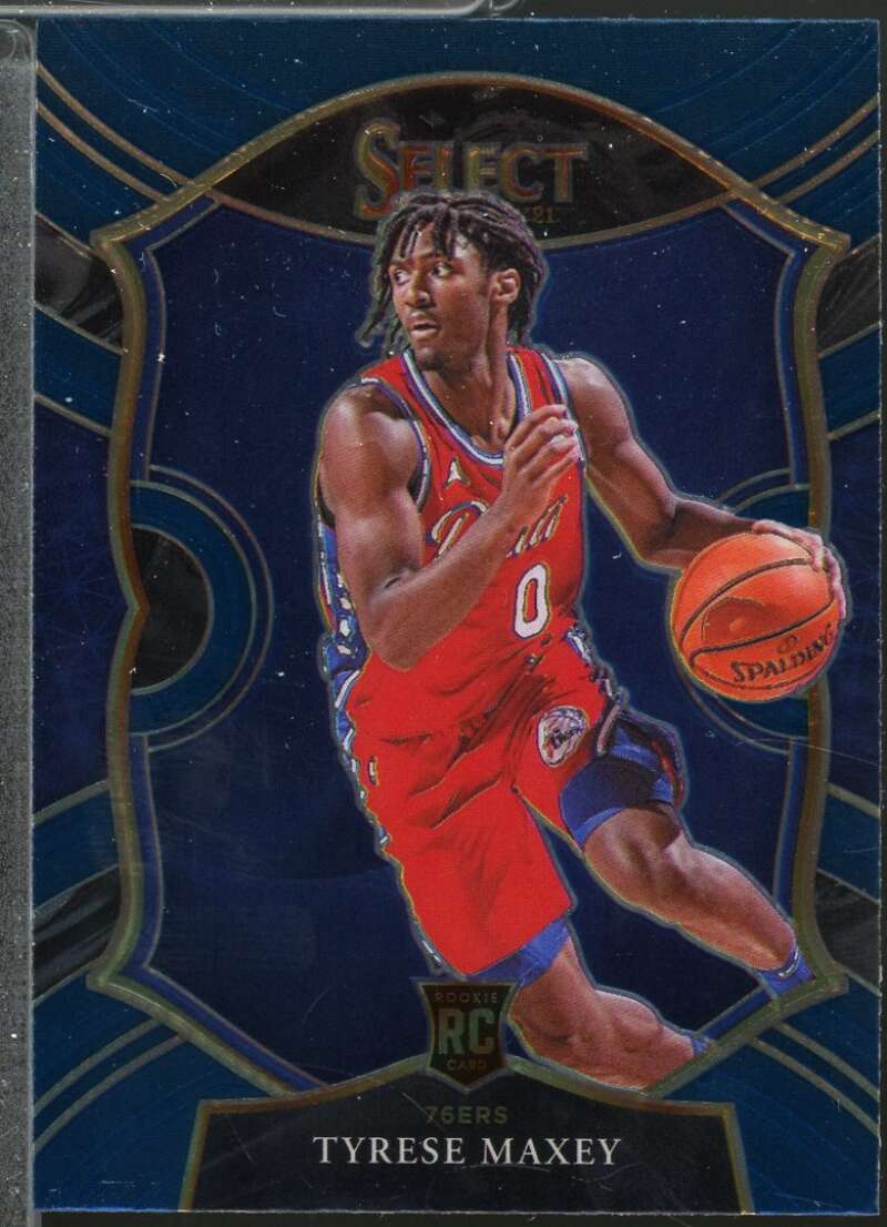Tyrese Maxey Rookie Card 2020-21 Select Blue Retail #81  Image 1