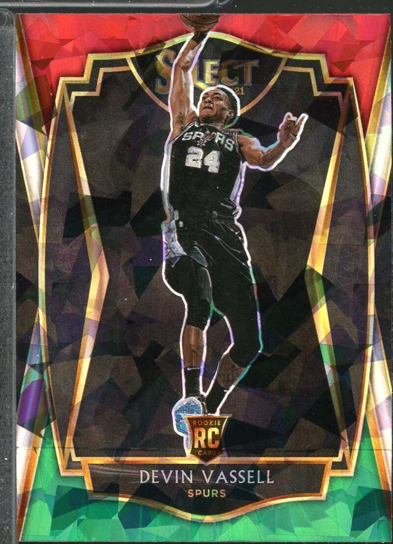 Devin Vassell Rookie Card 2020-21 Select Prizms Green White Purple #179  Image 1