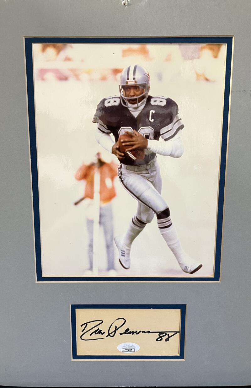 Drew Pearson Autograph Signed Cut Dallas Cowboys  JSA Authentic Image 1