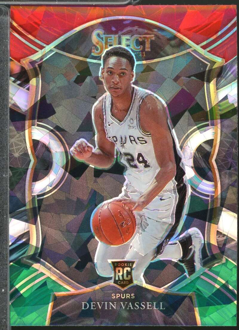 Devin Vassell Rookie Card 2020-21 Select Prizms Green White Purple #71  Image 1