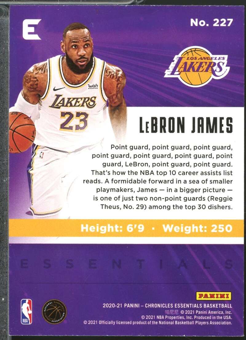 LeBron James/Essentials Card 2020-21 Panini Chronicles #227  Image 2