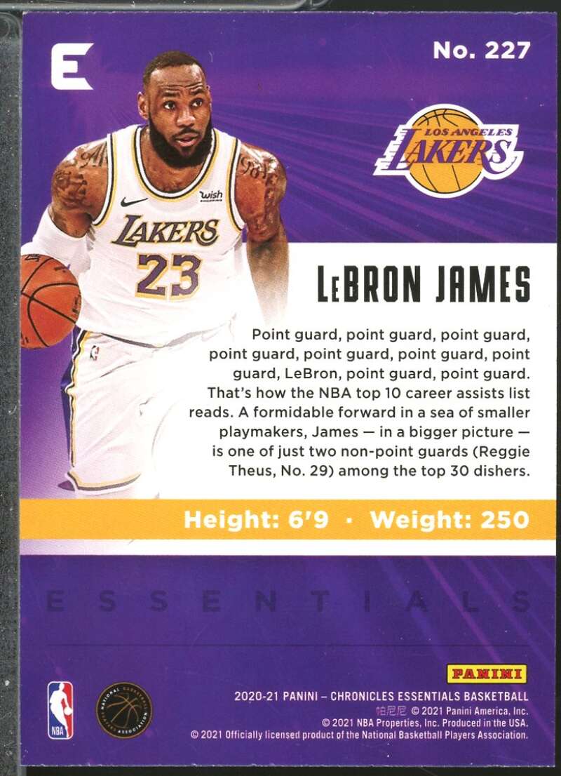 LeBron James/Essentials Card 2020-21 Panini Chronicles #227  Image 2
